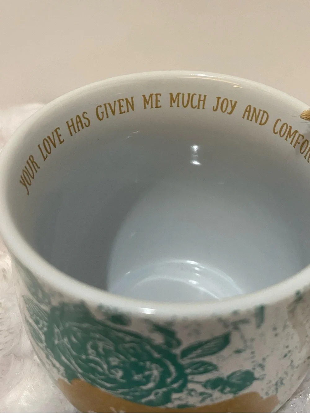 🆕You Are A Blessing Ceramic Mug in Teal & White with Verse inside Mug - NIB